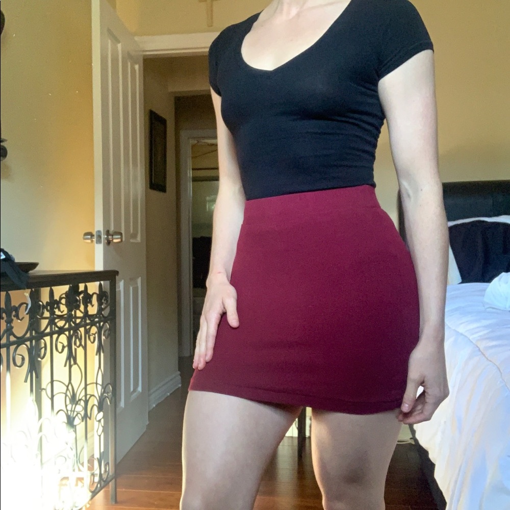 // 5 for $15 // High waisted mini skirt